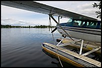 Float plane on Lake Hood. Anchorage, Alaska, USA (color)