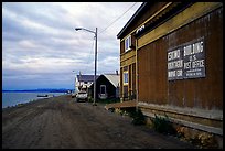 Eskimo building and US Post office on Shore avenue. Kotzebue, North Western Alaska, USA (color)