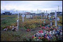 Cemetery. Kotzebue, North Western Alaska, USA (color)