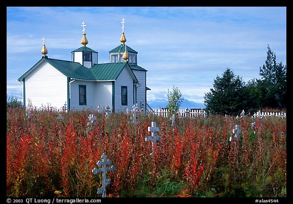 Old orthodox Russian church. Ninilchik, Alaska, USA
