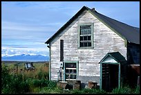Old wooden house in  village. Ninilchik, Alaska, USA (color)