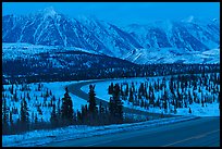 George Parks Highway at dusk. Alaska, USA