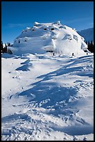 Igloo-shaped building covered with snow. Alaska, USA