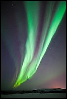 Aurora Borealis, Cleary Summit. Alaska, USA (color)
