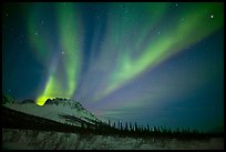 Aurora Borealis and starry night sky, Brooks Range. Alaska, USA