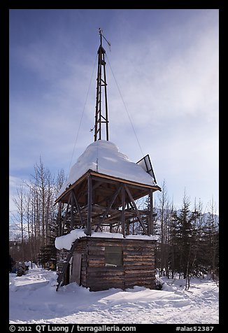 Energy-generating tower. Wiseman, Alaska, USA