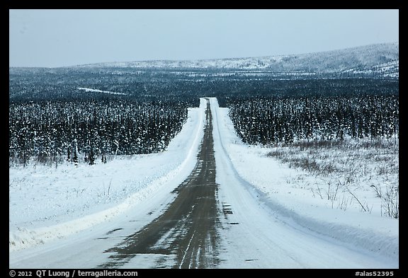 North Slope Haul Road in winter. Alaska, USA