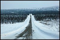 North Slope Haul Road in winter. Alaska, USA (color)