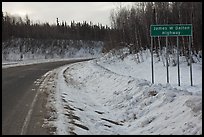Sign marking begining of James W Dalton Highway. Alaska, USA (color)