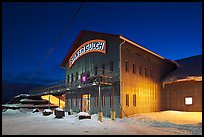 Silver Gulch brewery, winter night. Fairbanks, Alaska, USA ( color)