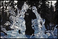 Delicate ice sculptures, World Ice Art Championships. Fairbanks, Alaska, USA (color)