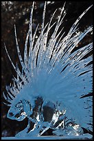 Detail of prize-winning porcupine ice sculpture, 2012 Ice Alaska. Fairbanks, Alaska, USA