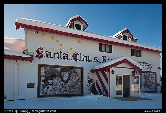 Santa Claus House facade. North Pole, Alaska, USA (color)