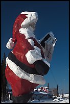 Santa Claus statue and house. North Pole, Alaska, USA ( color)