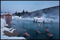 Rock Lake natural pool in winter. Chena Hot Springs, Alaska, USA ( color)