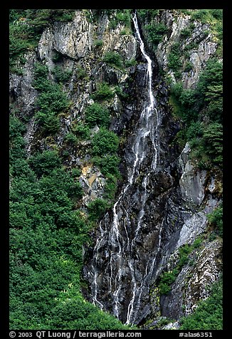 Waterfall. Alaska, USA (color)