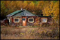 Wooden cabin. Alaska, USA (color)