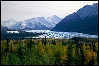 Matanuska Glacier in the fall. Glenn Highway, Central Alaska, USA