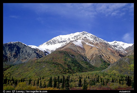 Mineralized Sheep Mountain in the Talkeetna Range. Glenn Highway, Central Alaska, USA