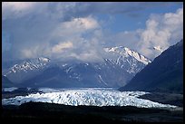 Matanuska Glacier, mountains, and clouds. Alaska, USA ( color)