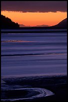 Tidal flats at sunset, Turnagain Arm. Alaska, USA (color)