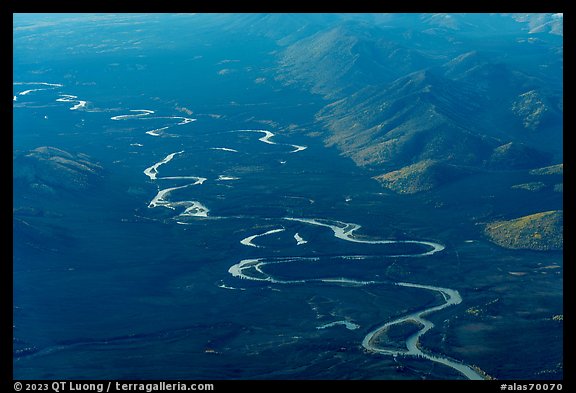 Aerial view of South Fork Koyokuk River. Alaska, USA