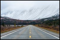 Richardson Highway and Eastern Alaska Range mountains. Alaska, USA ( color)