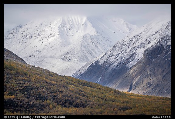 Clearwater Mountains in autumn. Alaska, USA (color)