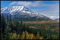 Bivouac Peak and Delta River valley. Alaska, USA ( color)