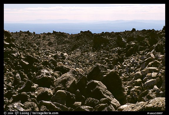 Lava fields, Glass Mountain. California, USA (color)