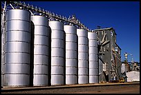 Grain silos. California, USA (color)