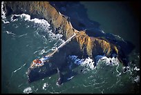 Aerial view of Bonita Lighthouse. California, USA (color)