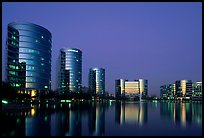 Oracle Headquarters at dusk. Redwood City,  California, USA (color)
