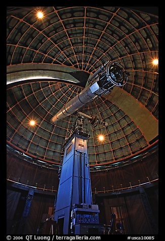 Telescope and Dome, Lick Observatory. San Jose, California, USA (color)
