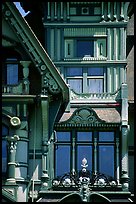 Detail of the Carson Mansion facade. California, USA ( color)