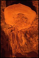 Rare parachute cave formations, Mitchell caverns. Mojave National Preserve, California, USA (color)