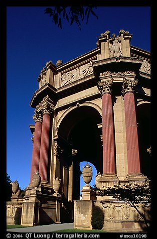 Rotunda of the Palace of Fine Arts, afternoon. San Francisco, California, USA (color)