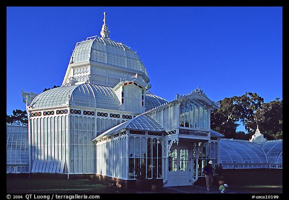Conservatory of the Flowers, late afternoon. San Francisco, California, USA (color)