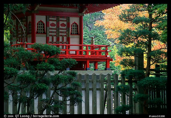 Pagoda in Japanese Garden. San Francisco, California, USA (color)