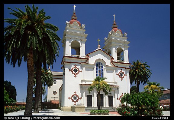 Portuguese Cathedral, mid-day. San Jose, California, USA