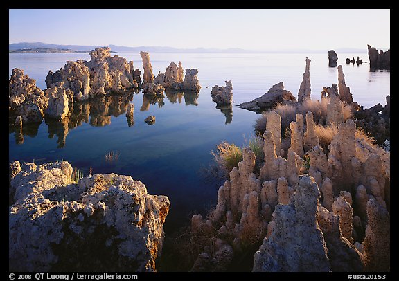 Tufa formations, South Tufa area, early morning. Mono Lake, California, USA (color)
