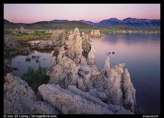 Tufas, South Tufa area,  dawn. Mono Lake, California, USA (color)