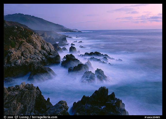 Rocky coastline, Garapata. Big Sur, California, USA (color)