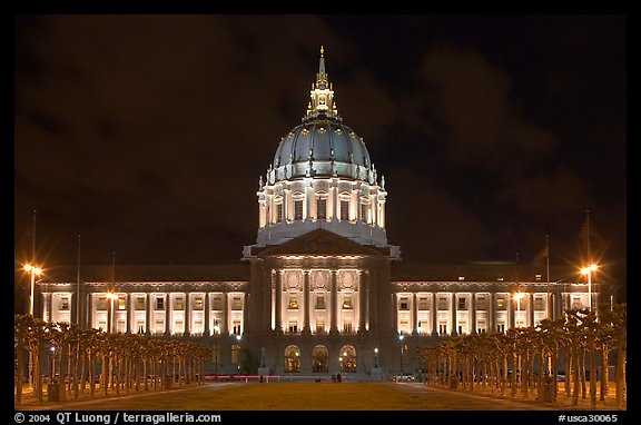 City Hall by night. San Francisco, California, USA