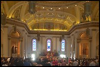 Mass inside Saint Joseph Cathedral. San Jose, California, USA ( color)