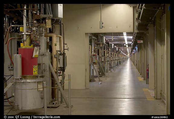 Klystrons, Stanford Linear Accelerator. Stanford University, California, USA (color)