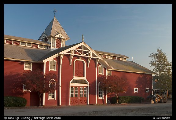 Red Barn, late afternoon. Stanford University, California, USA (color)