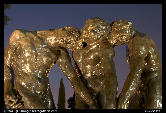 Detail of Rodin sculpture in the Rodin sculpture garden. Stanford University, California, USA (color)