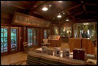 Inside the Sempervirens Visitor Center. Big Basin Redwoods State Park,  California, USA (color)