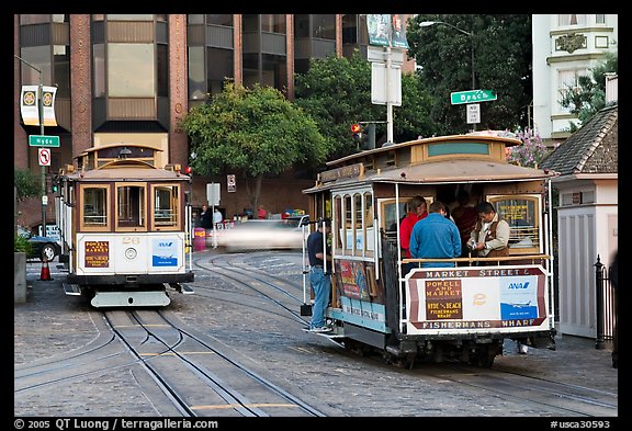 Cable car terminus. San Francisco, California, USA (color)